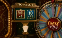 Sistema Top Slot y multiplicadores en Crazy Time